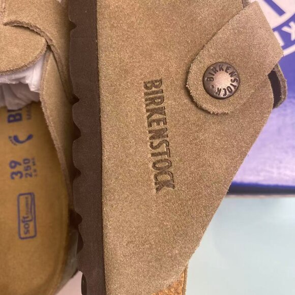 Birkenstock Boston Soft Footbed Sandals: Adjustable Suede Comfort (Narrow Fit) - Picture 4 of 5